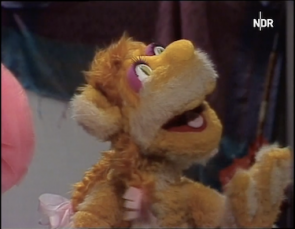 Leonie in der "Sesamstraße", 1986.