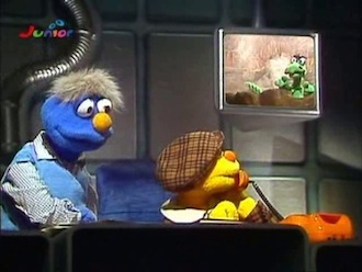 Spencer und Elvis visophonieren mit Poldi, 1980.