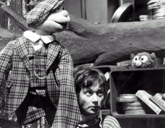 Achim Hall bei den Dreharbeiten zu "Der Baumstamm", 1980.