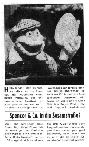 Ankündigung für die ersten Folgen, 1979.